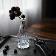 透明玻璃小号花瓶复古日式桌面花器zakka创意，台面插花干花水培