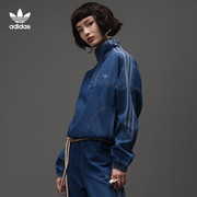 adidas阿迪达斯三叶草，女子运动休闲复古牛仔卫衣外套夹克h11515