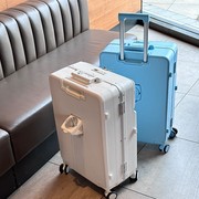 前置开口铝框多功能行李箱万向轮男女学生旅行箱20寸密码登机箱