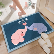 小幸福地垫地毯可爱卡通卧室门口厨房浴室吸水脚垫家用入户防滑垫