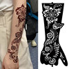 梵之语SC系列手背手臂大图模板海娜纹身镂空贴纸重复使用月花图腾