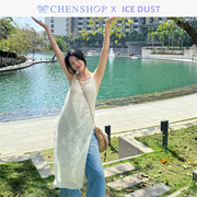 ICE DUST时尚简约蕾丝吊带连衣长裙宽松百搭CHENSHOP设计师品牌