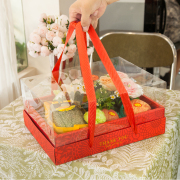 水果礼盒包装盒情人节，高档通用透明盖生日鲜花盒批