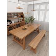 咖啡桌歺桌椅四方桌，北欧实木餐桌长方形饭桌，家用现代简约宅寂风