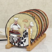 欧式复古咖啡杯垫盘垫，餐垫陶瓷碗垫锅垫隔热垫美式田园工艺品