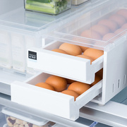 韩国进口冰箱收纳盒，家用储物盒长方形双层抽屉式厨房，食品鸡蛋托架