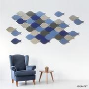鱼群毛毡3d立体壁贴创意，北欧环保防撞现代简约沙发电视背景墙卧室