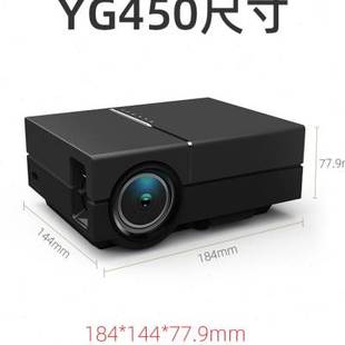 yg450微型高清投影仪家用led可携式10q80p小型家庭投