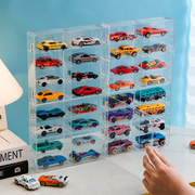 风火轮展示架合金小汽车模型，164儿童玩具车，摆件透明整理收纳展盒