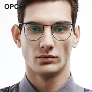 opcci不规则纯钛眼镜框，男全框超轻眼镜架潮，个性镜框可配镜片