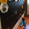彩色双层磁性黑板墙贴自粘磁力家用教学儿童，灰色白板单层上写字板，无尘绿板贴绘画教师教学儿童涂鸦墙膜定制