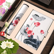 复古典云锦丝绸多功能鼠标垫礼盒笔记本子套装中国风特色文创