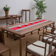 新中式老榆木茶桌椅，组合功夫茶台简约实木，桌子原木黑胡桃茶桌子