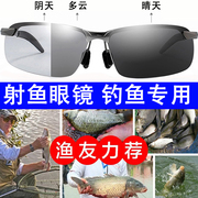 钓鱼眼镜看漂专用墨镜变色眼睛，专业钓鱼偏光镜射鱼眼镜看水底找鱼