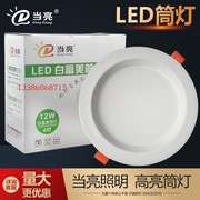 当亮led筒灯白富美6w9w4寸12W20W防雾家装店铺节能嵌入式格栅洞灯