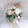 新娘手捧花韩式仿真玫瑰，花束婚礼摄影道具，婚庆用品独立站