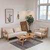 北欧实木布艺沙发，家用小户型组合现代简约客厅办公室休闲桌椅套装