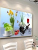 现代简约创意餐厅装饰画轻奢风挂画水果酒杯客厅饭厅餐桌墙面壁画