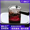 煮茶壶电陶炉透明玻璃煮茶壶，加厚耐高温功夫茶具侧木把泡茶壶