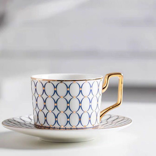 网红咖啡杯欧式小奢华轻奢陶瓷骨瓷ins风英式下午茶茶杯碟套装