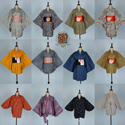 vintage古着印花羽织短外套日本传统民族服装节日演出和服17-190