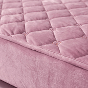 水晶绒夹棉床笠单件牛奶，绒冬季加厚床罩床垫套保暖珊瑚绒床立防滑