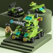 小颗粒儿童军事机甲恐龙装甲坦克城堡飞机盒袋装积木玩具兼容乐高