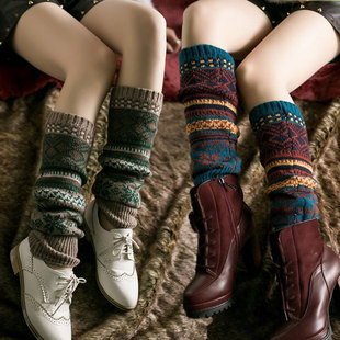 韩版加长堆堆袜女羊绒，袜套靴套袜秋冬加厚保暖腿套护腿过膝袜靴套