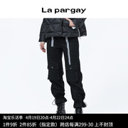 纳帕佳甜酷帅气工装裤2023春秋女式黑色直筒设计感小众休闲裤
