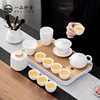 一品仟堂功夫茶具套装，家用2024德化羊脂玉，白瓷茶杯陶瓷泡茶壶