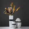 现代简约花瓶客厅家居饰品花艺，花瓶花艺摆件，黑白陶瓷北欧花瓶