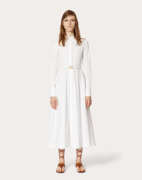 欧美大牌私人定制女装，棉收腰显瘦长款ol气质，长连衣裙白衬衣裙