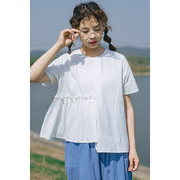 回忆森林原创2020年衬衫女夏季日系宽松短袖学生上衣