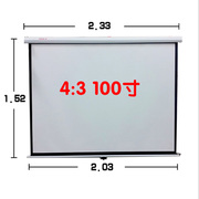100寸电动白塑幕幕布/白玻纤幕布投影仪幕布4 3/16 9家用办公幕布