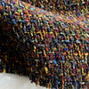 进口编织工厂定制彩色纱线羊毛粗花呢小香风编织面料秋冬布料