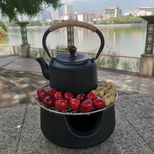 日本铁壶煮茶壶电磁炉烧水壶南部铁壶防烫茶具套装家用简约煮茶器
