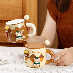 创意小熊马克杯男生生日礼物女生实用送朋友陶瓷杯子伴手礼礼盒
