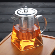 不锈钢过滤茶具加厚防烫耐热玻璃茶壶耐高温高硼硅精致红茶泡茶壶