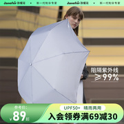 珍妮花Jnc碳纤超轻随身三折遮阳防晒太阳伞晴雨双人大伞面折叠伞