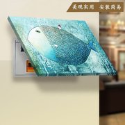 非推拉配电箱装饰画无框画客厅餐厅，画电表箱遮挡画免打孔无痕安装