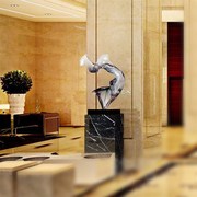 酒店透明装饰品摆件抽象雕塑工艺摆饰时尚大堂艺术品样板