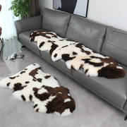 轻奢高档羊毛沙发垫整张羊皮坐垫防滑加厚真皮沙发座垫皮毛一体毯