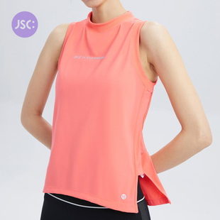jsc网纱拼接美背酷感圆领无袖，运动健身t恤背心女凉爽瑜伽训练