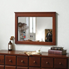 闻森家居复古浴室镜，美式咖啡店装饰镜壁挂墙式方形实木卫生间镜子