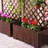 防腐木栅栏花盆花架r爬藤架攀爬户外围栏室外庭院，装饰花槽隔