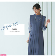 日本海外直邮2023春季女装套头纯色甜美透明袖气质百褶连衣裙