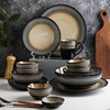 舍里欧式复古碗碟套装家用轻奢碗盘子碗筷，组合高档北欧陶瓷餐具