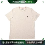 日本直邮TOMMY HILFIGER短袖T恤白色宽松简单剪裁缝制圆领