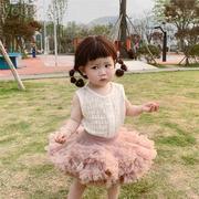 网红女童蓬蓬半身裙女宝宝兔兔突突tutu裙婴幼儿裙子夏季套装儿童