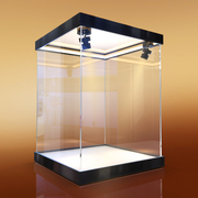 亚克力手办展示盒子可定制积木乐高模型透明防尘罩灯光高展台收纳